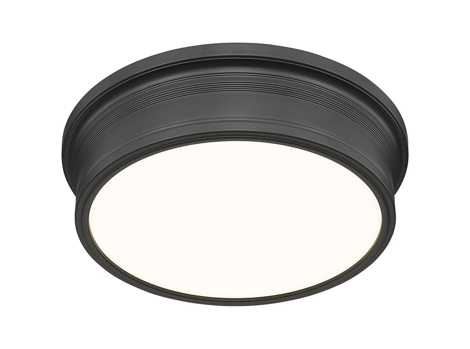 Flush Mount Z-Lite 7702F16-MB-LED Matte Black Bentley 1 Light Flush Mount Z-Lite