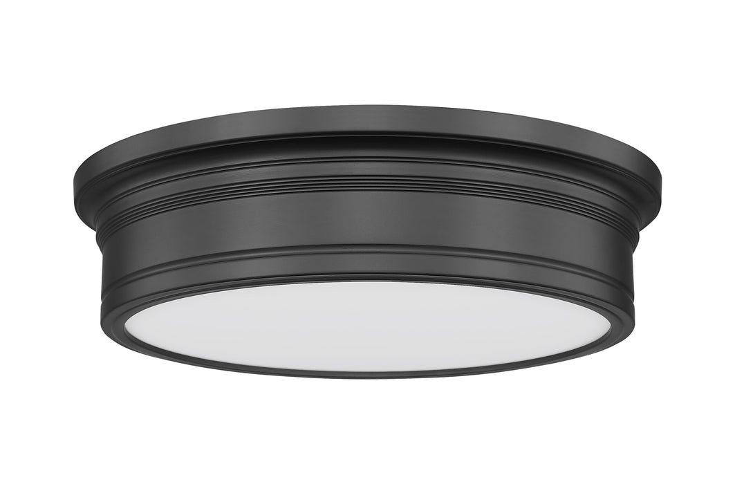 Flush Mount Z-Lite 7702F16-MB-LED Matte Black Bentley 1 Light Flush Mount Z-Lite