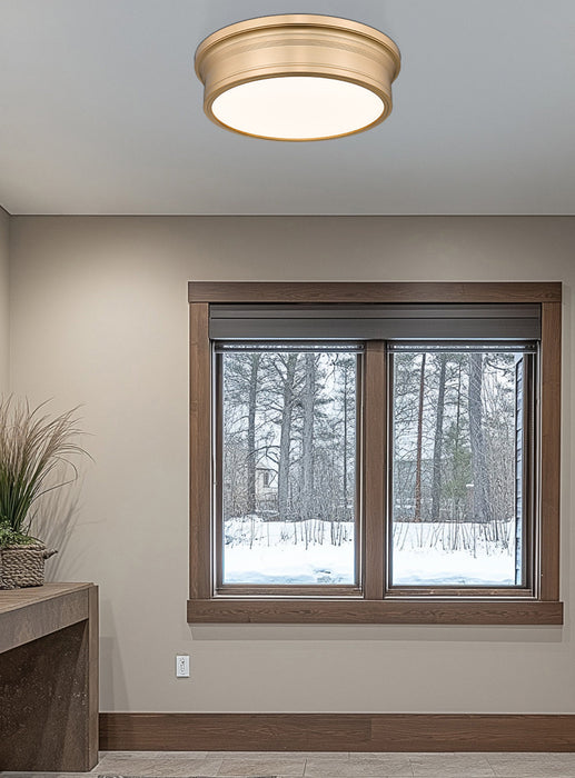 Flush Mount Z-Lite 7702F16-MGLD-LED Modern Gold Bentley 1 Light Flush Mount Z-Lite