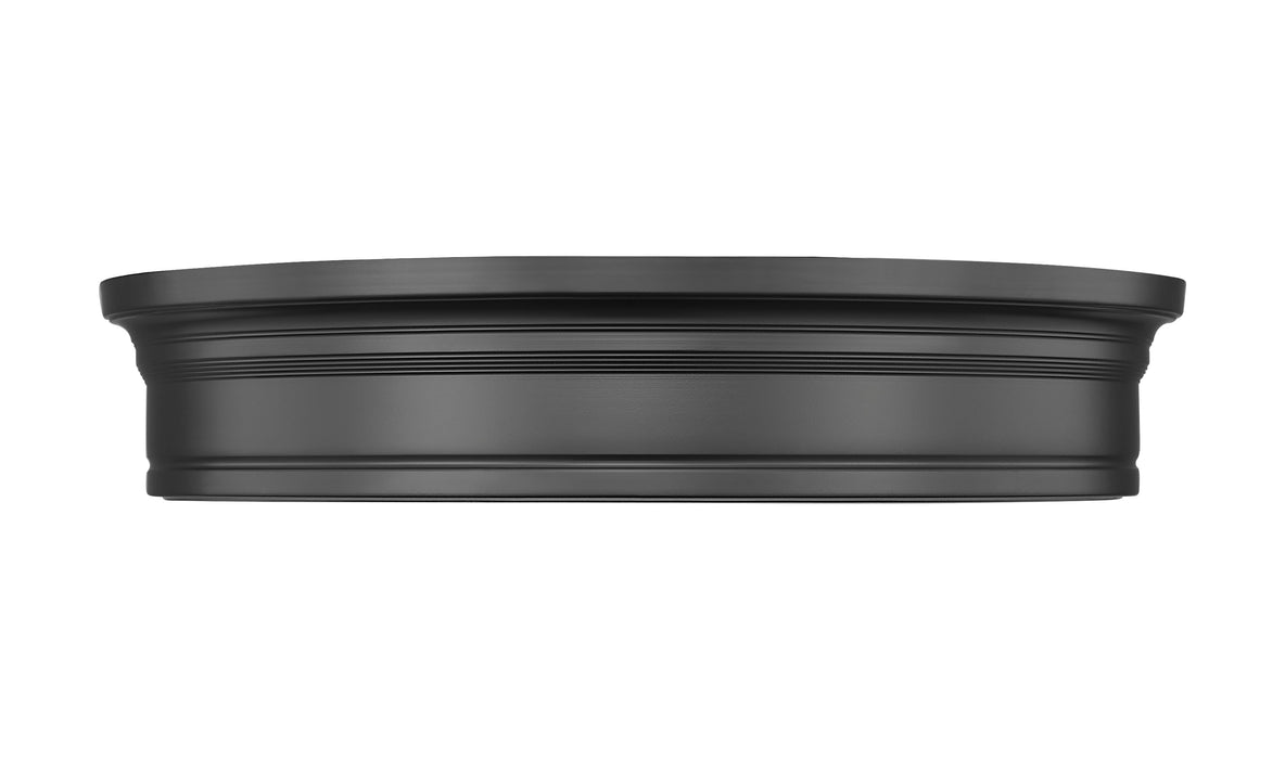 Flush Mount Z-Lite 7702F20-MB-LED Matte Black Bentley 1 Light Flush Mount Z-Lite