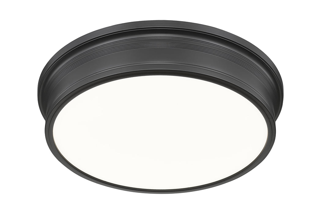 Flush Mount Z-Lite 7702F20-MB-LED Matte Black Bentley 1 Light Flush Mount Z-Lite