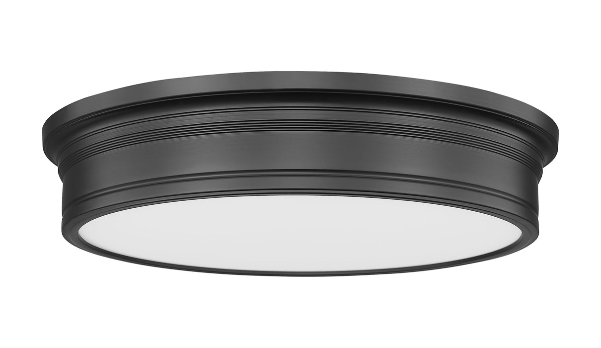 Flush Mount Z-Lite 7702F20-MB-LED Matte Black Bentley 1 Light Flush Mount Z-Lite