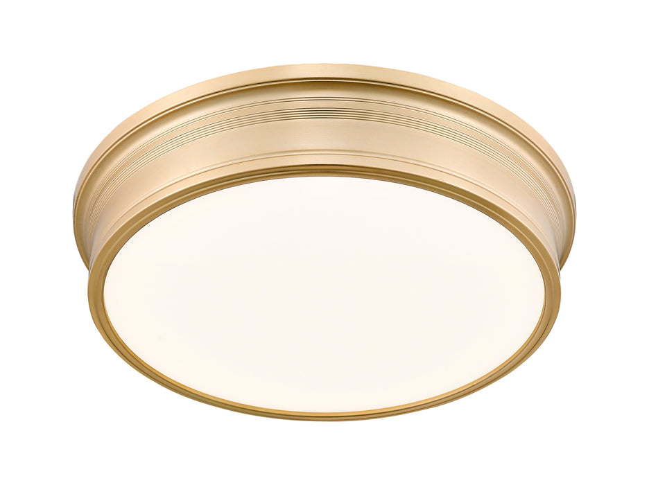 Flush Mount Z-Lite 7702F20-MGLD-LED Modern Gold Bentley 1 Light Flush Mount Z-Lite