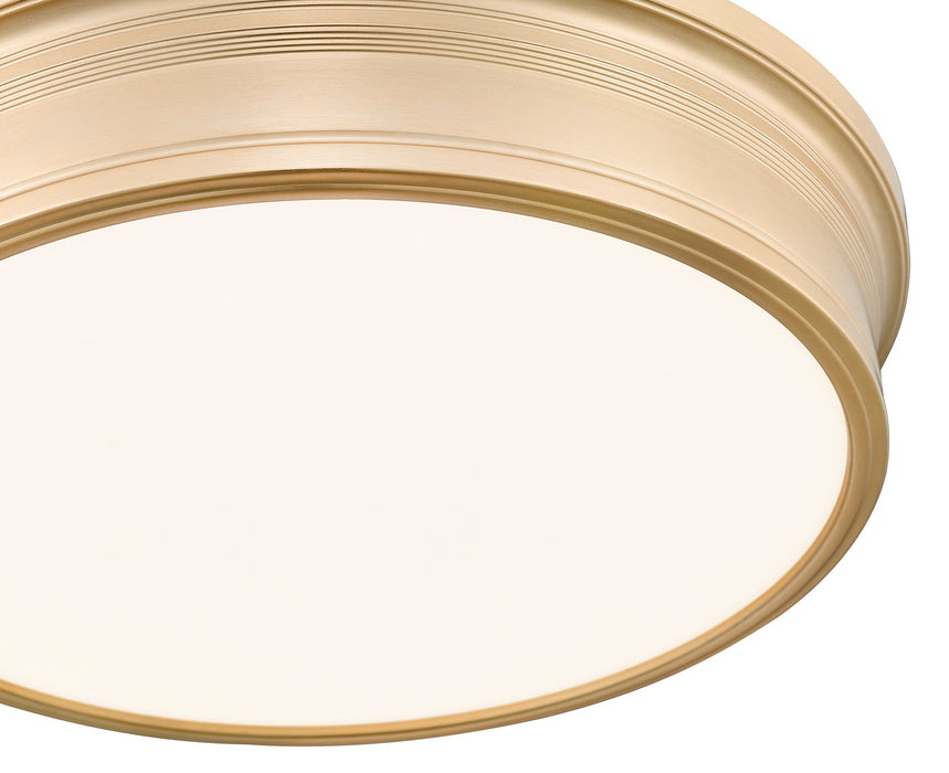Flush Mount Z-Lite 7702F20-MGLD-LED Modern Gold Bentley 1 Light Flush Mount Z-Lite