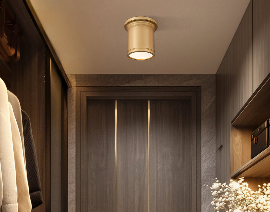 Flush Mount Z-Lite 7702F8-MGLD-LED Modern Gold Bentley 1 Light Flush Mount Z-Lite