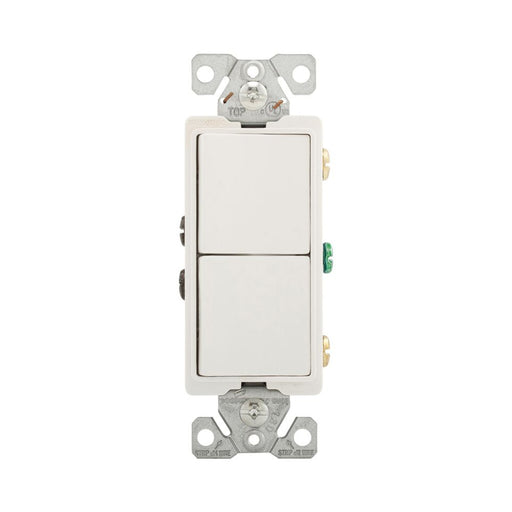 Light Switch Eaton 7732W-BOX Commercial Grade 15A Single Pole 3 Way Combination Decorator Wall Light Switch Eaton