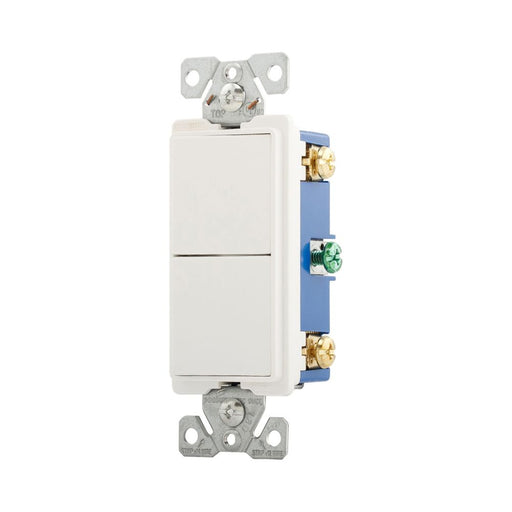 Light Switch Eaton 7732W-BOX Commercial Grade 15A Single Pole 3 Way Combination Decorator Wall Light Switch Eaton