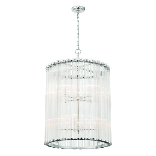 Eurofase 47238-022 Glasbury 27" Polished Nickel Chandelier