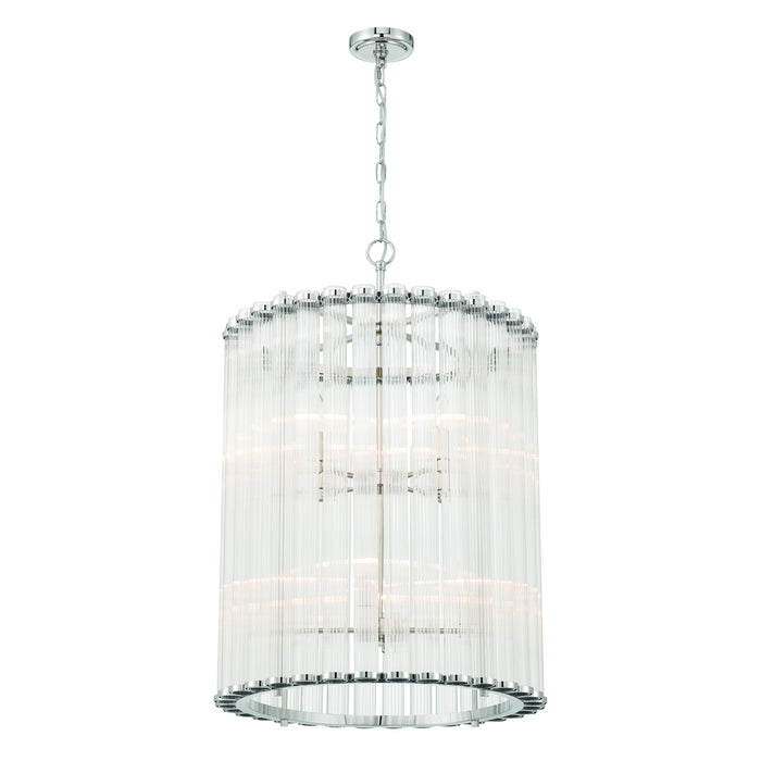 Eurofase 47238-022 Glasbury 27" Polished Nickel Chandelier
