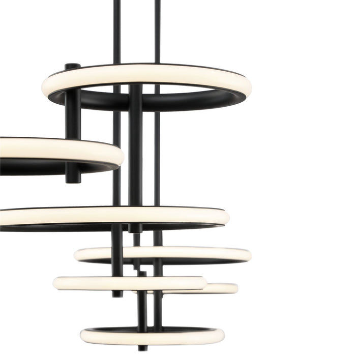 Eurofase 39421-012 Giro 59" Matte Black LED Chandelier