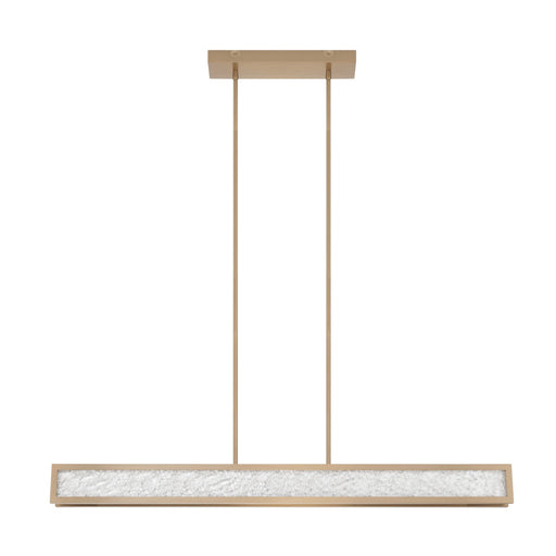 Chandelier Thesis 207413A Courtney 48 inch Champagne Gold 5CCT LED Linear Chandelier with Clear Water Glass THESIS