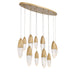 Eurofase 43861-035 Ecrou 44" Satin Gold Paint LED Chandelier