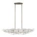 Chandelier Thesis 207309A Avril 42 inch 8 light Forged Bronze Chandelier with Clear Starburst Glass Shade THESIS