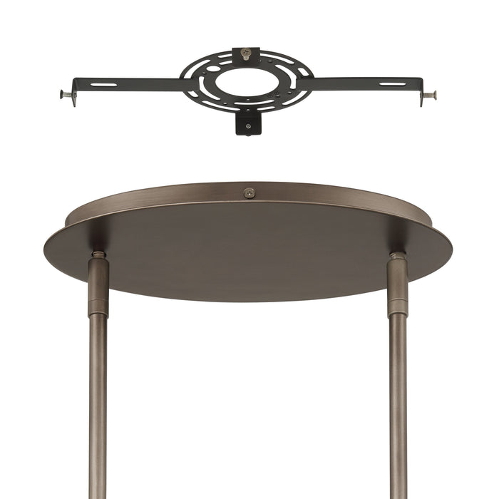 Chandelier Thesis 207309A Avril 42 inch 8 light Forged Bronze Chandelier with Clear Starburst Glass Shade THESIS