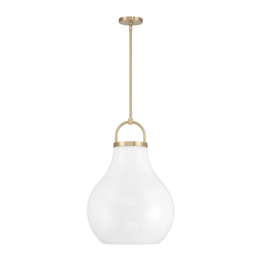 Pendant Light Thesis 207655A Mansfield 18 inch 1 light Champagne Gold Pendant Light with Opal Glass Shade THESIS