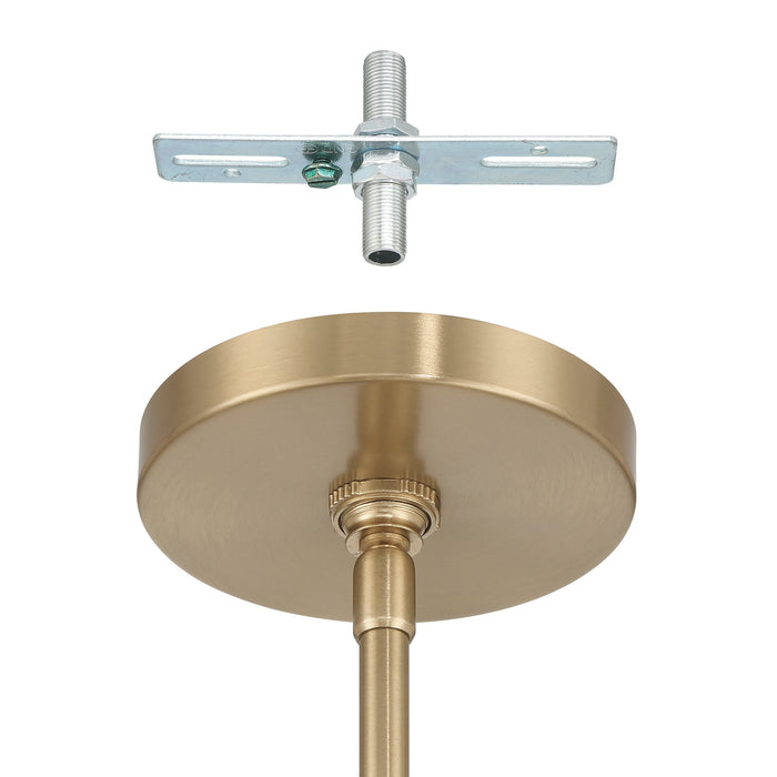 Pendant Light Thesis 207655A Mansfield 18 inch 1 light Champagne Gold Pendant Light with Opal Glass Shade THESIS