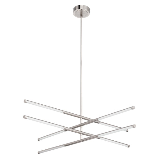 Chandelier Thesis 207285A Overture 36 inch 8 light Polished Nickel 5CCT LED Chandelier THESIS
