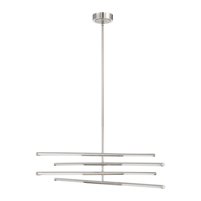 Chandelier Thesis 207285A Overture 36 inch 8 light Polished Nickel 5CCT LED Chandelier THESIS