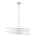 Chandelier Thesis 207285A Overture 36 inch 8 light Polished Nickel 5CCT LED Chandelier THESIS