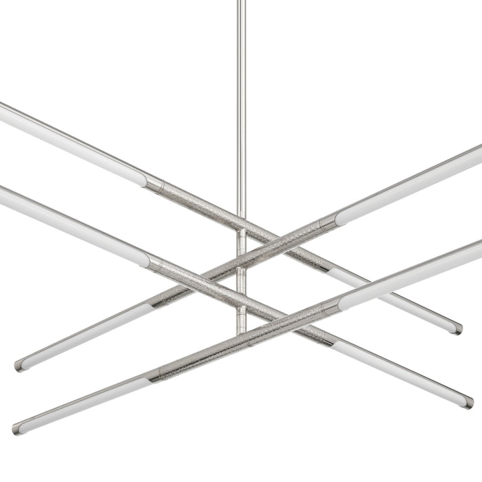 Chandelier Thesis 207285A Overture 36 inch 8 light Polished Nickel 5CCT LED Chandelier THESIS