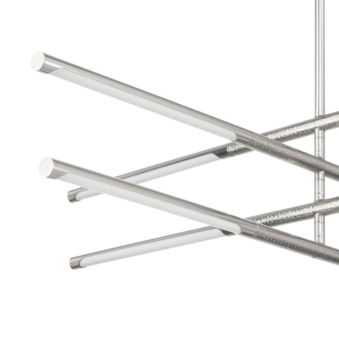 Chandelier Thesis 207285A Overture 36 inch 8 light Polished Nickel 5CCT LED Chandelier THESIS