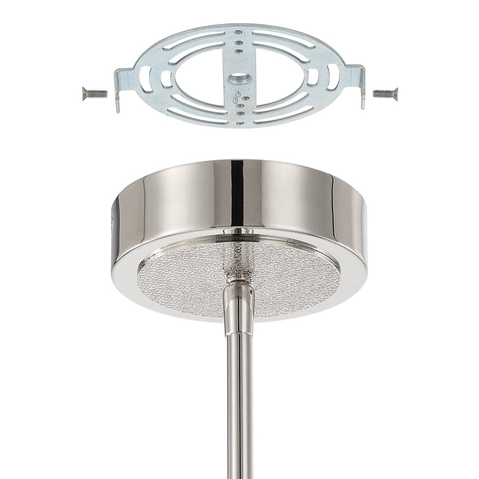 Chandelier Thesis 207285A Overture 36 inch 8 light Polished Nickel 5CCT LED Chandelier THESIS