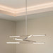Chandelier Thesis 207285A Overture 36 inch 8 light Polished Nickel 5CCT LED Chandelier THESIS