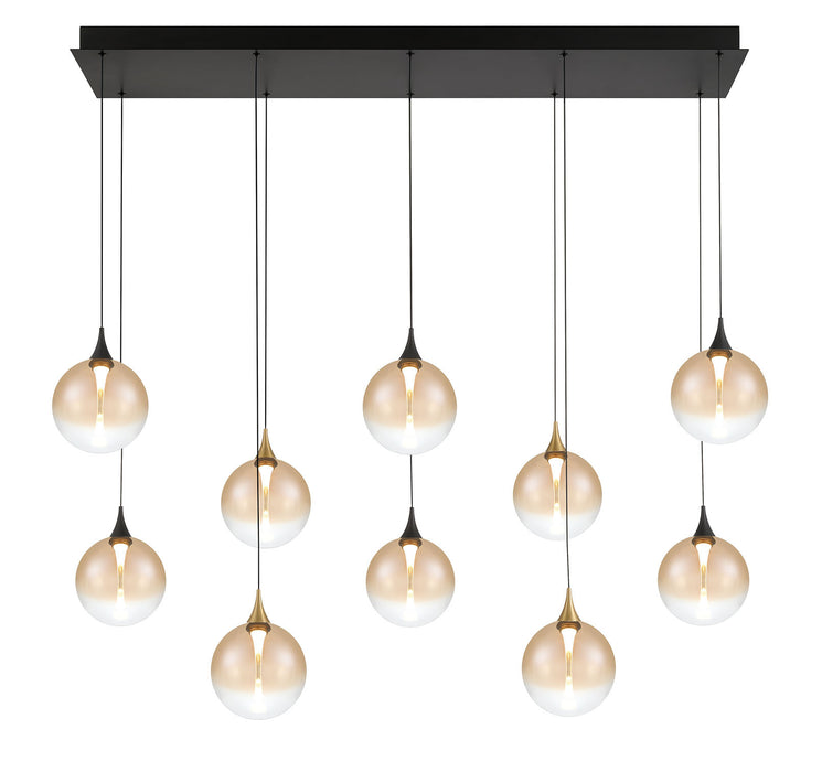Eurofase 48934-039 Iissa 47" Gold-Black Mix LED Chandelier
