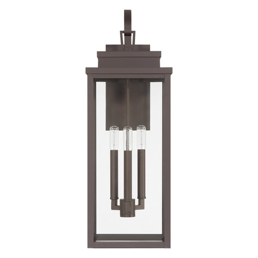 Exterior Wall Sconce Thesis 207751A Hillside 25 inch 3 light Dark Bronze Exterior Wall Sconce with Clear Glass THESIS