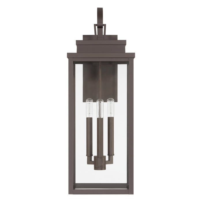 Exterior Wall Sconce Thesis 207751A Hillside 25 inch 3 light Dark Bronze Exterior Wall Sconce with Clear Glass THESIS