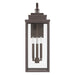 Exterior Wall Sconce Thesis 207751A Hillside 25 inch 3 light Dark Bronze Exterior Wall Sconce with Clear Glass THESIS