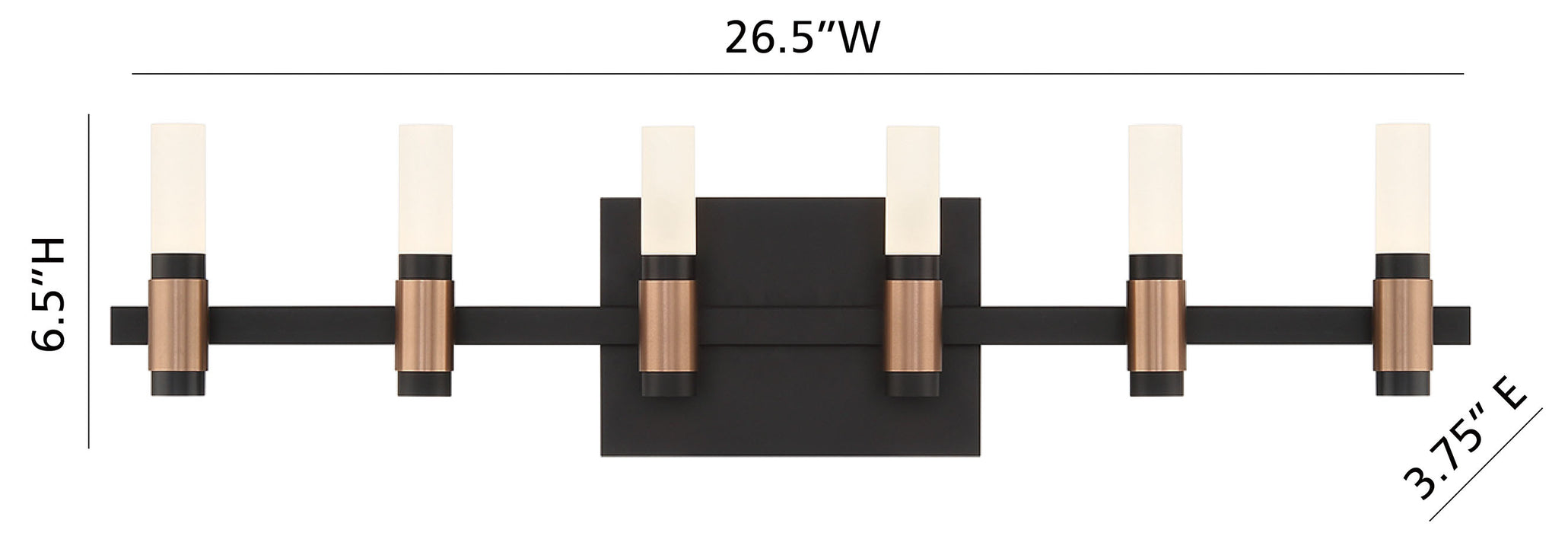 Eurofase 45237-010 Albany 27" Brass-Black Mix LED Vanity Light