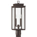 Exterior Post Light Thesis 207753A Hillside 20 inch 2 light Dark Bronze Exterior Post Light with Clear Glass THESIS