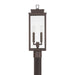 Exterior Post Light Thesis 207753A Hillside 20 inch 2 light Dark Bronze Exterior Post Light with Clear Glass THESIS