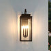 Exterior Wall Sconce Thesis 207743A Hillside 25 inch 3 light Textured Black Exterior Wall Sconce with Clear Glass THESIS