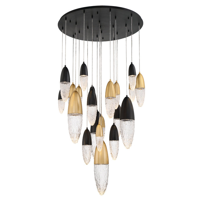 Eurofase 43860-043 Ecrou 40" Gold-Black Mix LED Chandelier