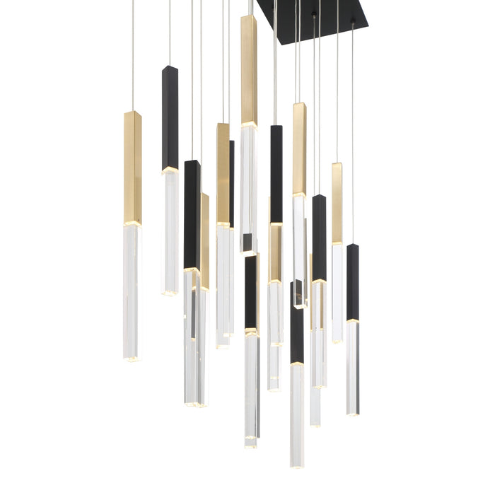 Eurofase 46771-025 Benicio 42" Gold-Black Mix LED Chandelier
