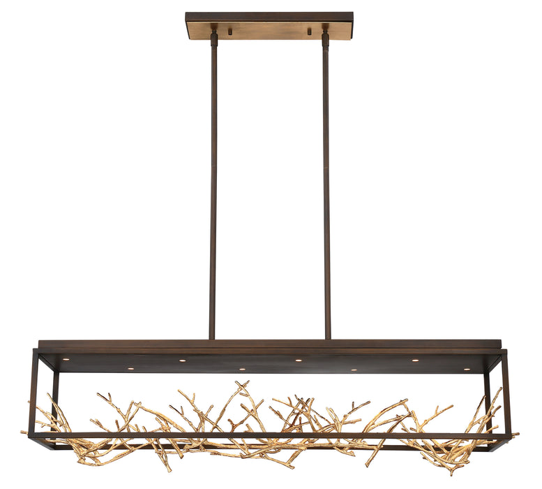 Eurofase 35642-015 Aerie 42" Gold-Black Mix LED Chandelier