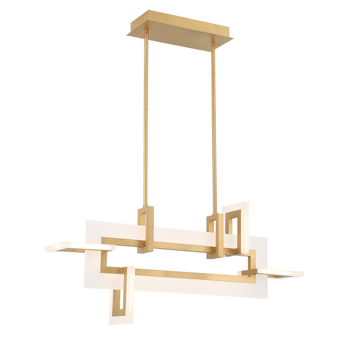 Eurofase 45718-014 Inizio 33" Matte Gold LED Chandelier