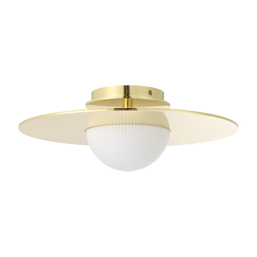 Convertible Pendant Thesis 207408A Solstice 16 inch Polished Brass 5CCT LED Convertible Pendant with Opal Ribbed Glass Shade THESIS