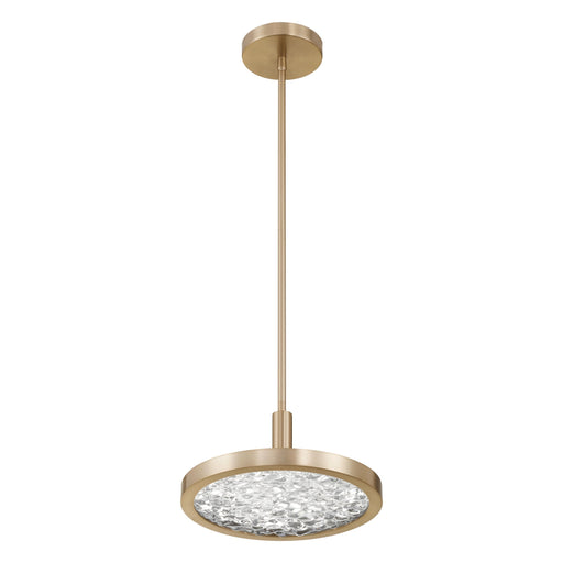 Convertible Pendant Thesis 207416A Courtney 12 inch Champagne Gold 5CCT LED Convertible Pendant with Clear Water Glass THESIS