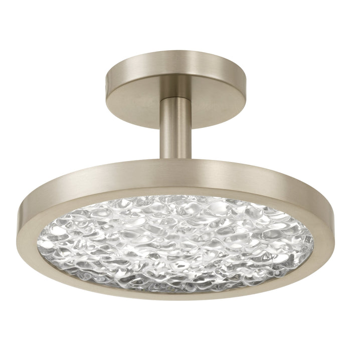 Convertible Pendant Thesis 207416A Courtney 12 inch Champagne Gold 5CCT LED Convertible Pendant with Clear Water Glass THESIS