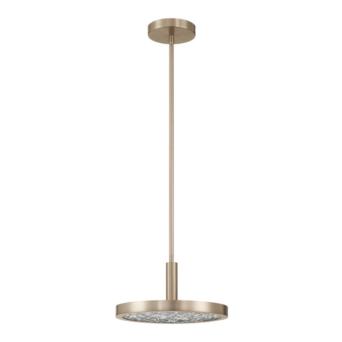 Convertible Pendant Thesis 207416A Courtney 12 inch Champagne Gold 5CCT LED Convertible Pendant with Clear Water Glass THESIS