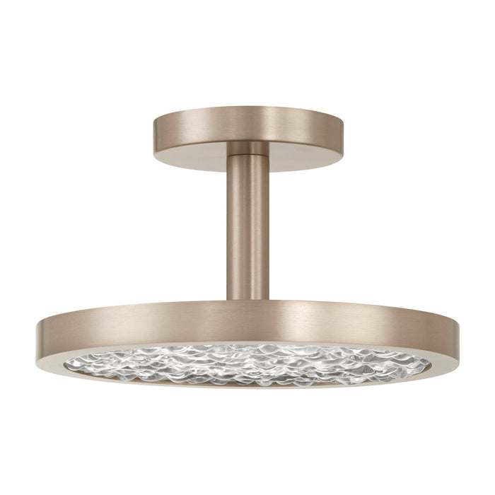 Convertible Pendant Thesis 207416A Courtney 12 inch Champagne Gold 5CCT LED Convertible Pendant with Clear Water Glass THESIS