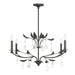 Chandelier Thesis 207347A Presley 36 inch 4 light Textured Black Chandelier with Clear Glass Drops THESIS