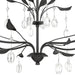 Chandelier Thesis 207347A Presley 36 inch 4 light Textured Black Chandelier with Clear Glass Drops THESIS