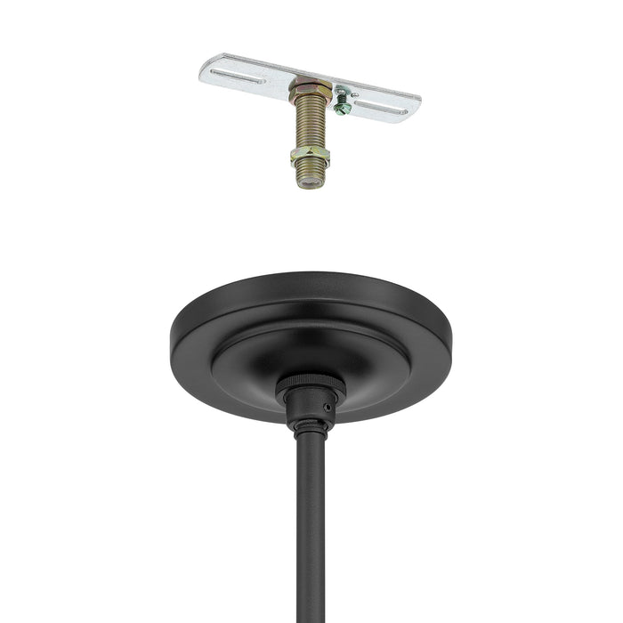 Chandelier Thesis 207347A Presley 36 inch 4 light Textured Black Chandelier with Clear Glass Drops THESIS
