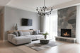 Chandelier Thesis 207347A Presley 36 inch 4 light Textured Black Chandelier with Clear Glass Drops THESIS