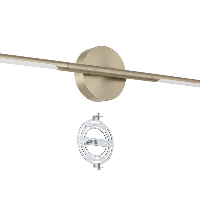 Vanity Light Thesis 207289A Overture 32 inch 2 light Champagne Gold 5CCT LED Vanity Light THESIS