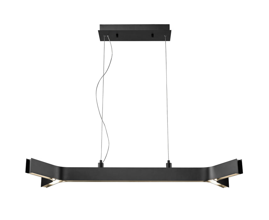 Linear Chandelier Z-Lite 8002-42MB-LED Matte Black Arcano 1 Light Linear Chandelier Z-Lite